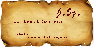 Jandaurek Szilvia névjegykártya